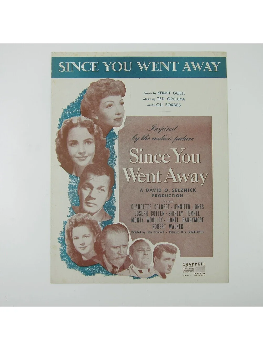 Sheet Music Together Since You Went Away Shirley Temple Claudette Colbert 1928